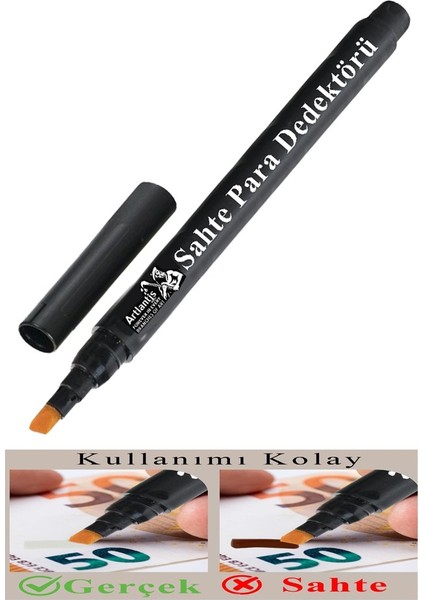 1 Adet Para Kontrol Kalemi Sahte Gerçek Para Tespit Ayırt Etme Lira Dolar Euro