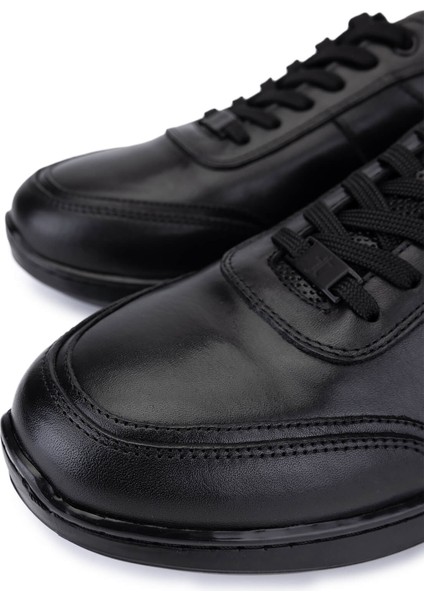 Erkek Hakiki Deri Siyah Casual Ayakkabı 298 3099-23059 Erk Ayk SK25-26 Sıyah Atlas modelleri