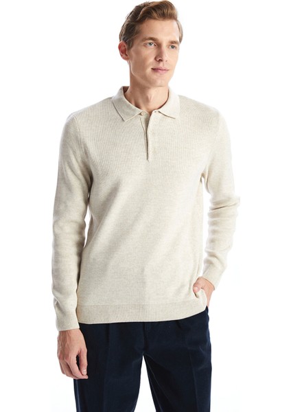 Yeni Sezon Polo Yaka Uzun Kollu Erkek Triko Kazak