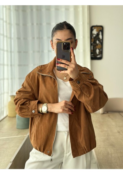 Kahverengi Bomber Ceket