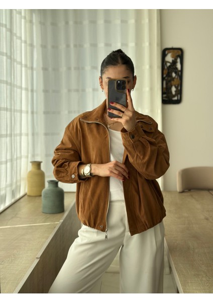 Kahverengi Bomber Ceket modelleri