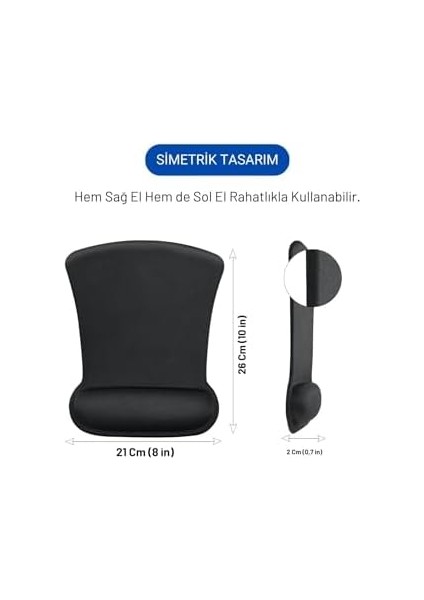 Ergocomfort Bilek Destekli Ergonomik Kaymaz Taban Mouse Pad, Bilek Koruyucu Tasarım fiyatları