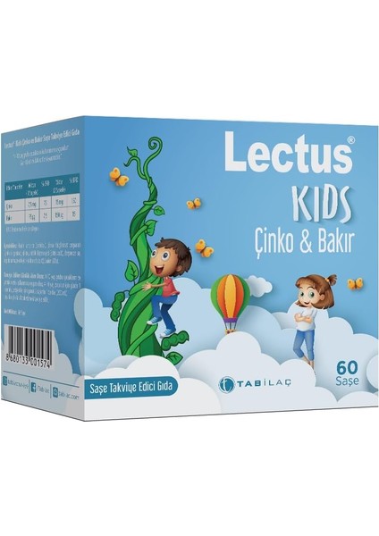 Lectus Kids Çinko & Bakır 60 Saşe Çinko Bisglisinat modelleri