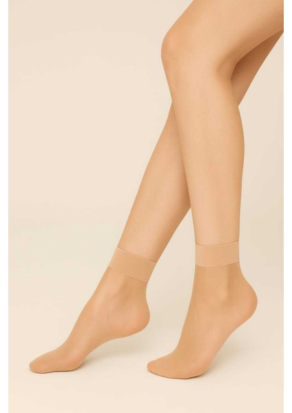 Kadın Soket Kısa Çorap Orta Kalın Micro 40 Açık Ten Mat Mus Çorap modelleri
