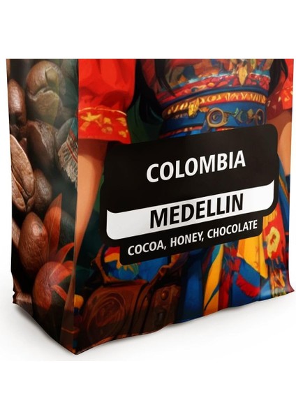 Amasyalı Kahveci Bekir Colombia Medellin Supremo Kahve Çekirdek 250G