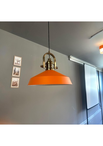 Lema Turuncu Tekli Avize Delikli Eskitme Başlık Sarkıt Lamba Restoran Cafe Salon Avizeleri