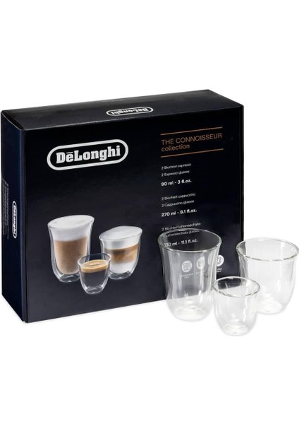Fancy Çift Duvarlı Espresso, Cappuccino Ve, (6'lı Set), Şeffaf
