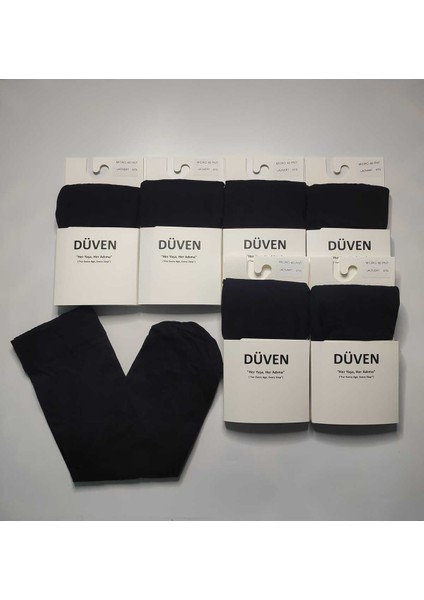 6 Çift Mat Dokulu 40 Den Orta Kalın Mus Lacivert Dizaltı Pantolon Çorap