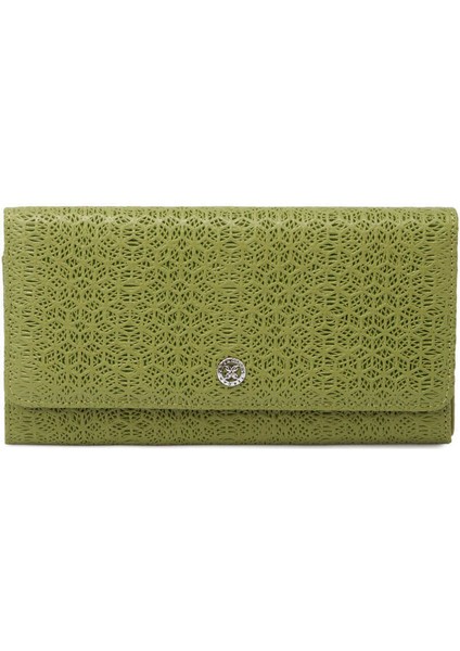 Yeşil Hakiki Deri Kadın Cüzdan - S1CB00005787-G8Z