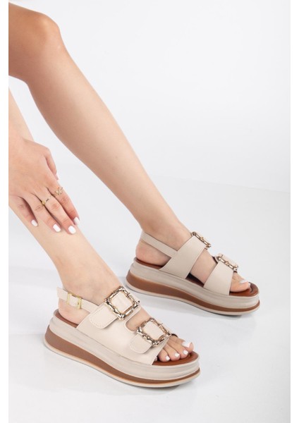 Günlük Kadın Sandalet Çift Tokalı Yumuşak Rahat Ortopedik fırsatları