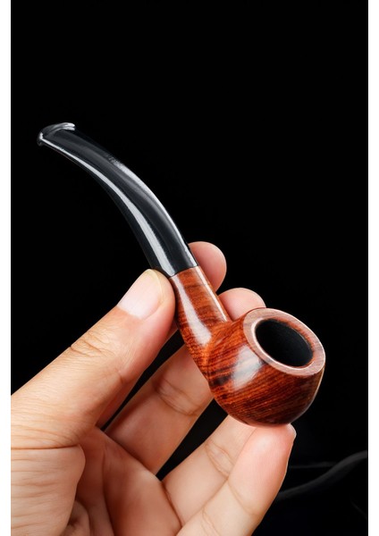 9 Mm. Kahverengi Sandalwood Eğimli Sap Mini Ahşap Pipo RD57 indirimleri