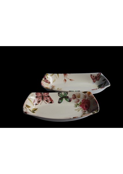 Heyf Dijital Baskılı 2'li Dikdörtgen Kayık Tabak