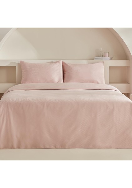 SION%100 Pamuk Çift Kişilik Nevresim Takımı Pudra