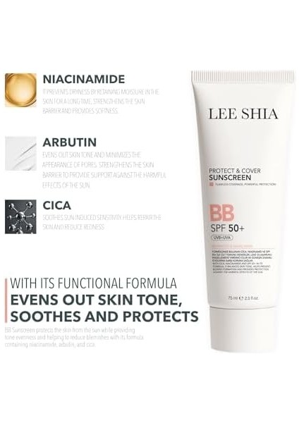 Lee Shia Bb Güneş Kremi 50+Spf - Medium - 75 ml (Cica, Niasinamid) fiyatları