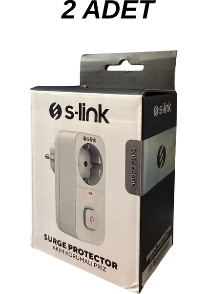 SL-010 Anahtarlı Akım Korumalı Tekli Priz 16A/250V 750 Joule - 2’li Paket fiyatları