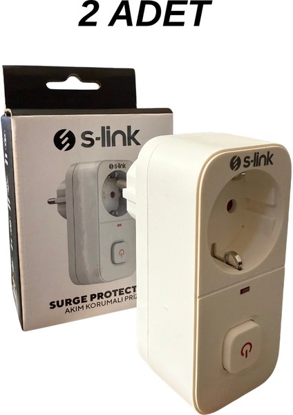 SL-010 Anahtarlı Akım Korumalı Tekli Priz 16A/250V 750 Joule - 2’li Paket modelleri
