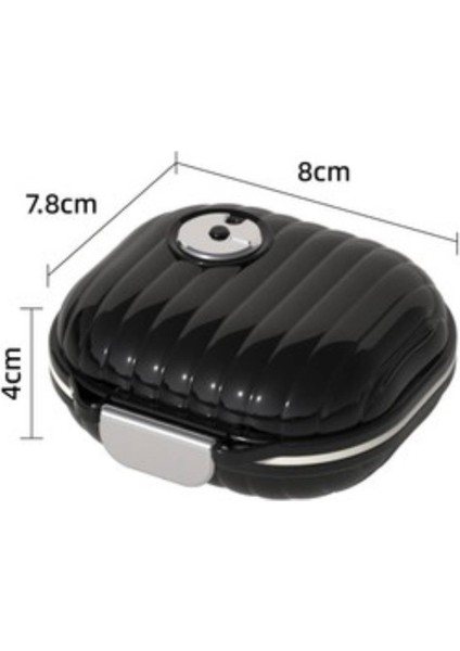 Siyah 7 Bölmeli Hap Kutusu – Sızdırmaz Vitamin ve Ilaç Düzenleyici, Ceplik Seyahat Kabı Mini fırsatları