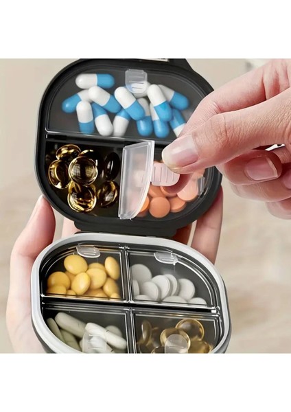 Siyah 7 Bölmeli Hap Kutusu – Sızdırmaz Vitamin ve Ilaç Düzenleyici, Ceplik Seyahat Kabı Mini indirimleri