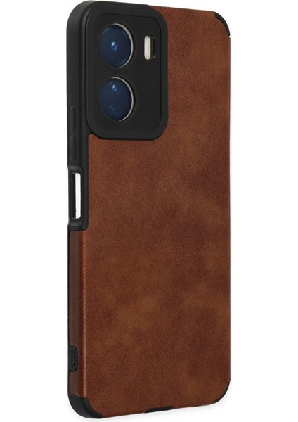 Vivo Y16 Kılıf Loop Deri Silikon - Kahverengi fiyatları