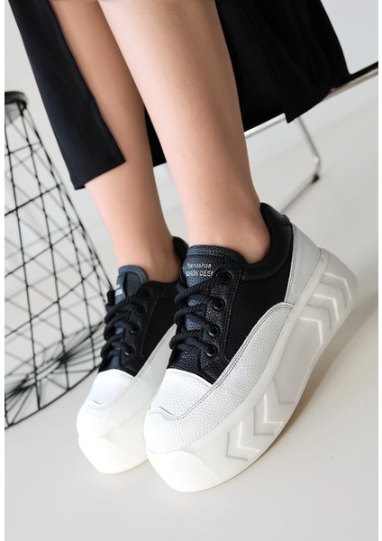 Yzlal Emwa Siyah Cilt Bağcıklı Spor Ayakkabı (Numara: 37) fiyatları