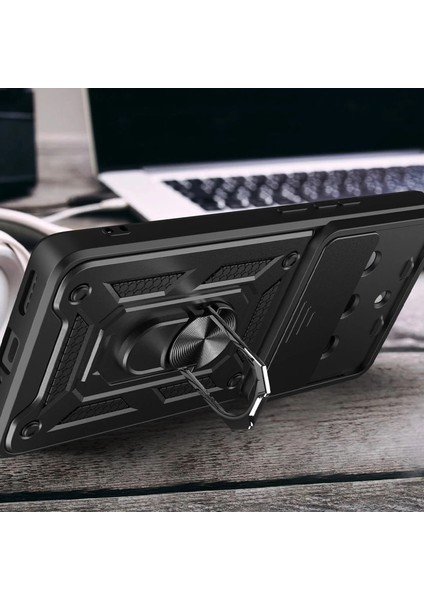 Realme 11 Pro Kılıf Pars Lens Yüzüklü Silikon - Siyah modelleri