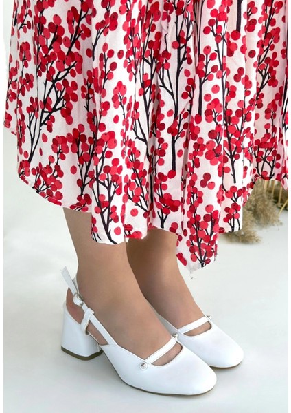 Yzlal Jecci Beyaz Cilt Topuklu Ayakkabı (Numara: 39) fiyatları