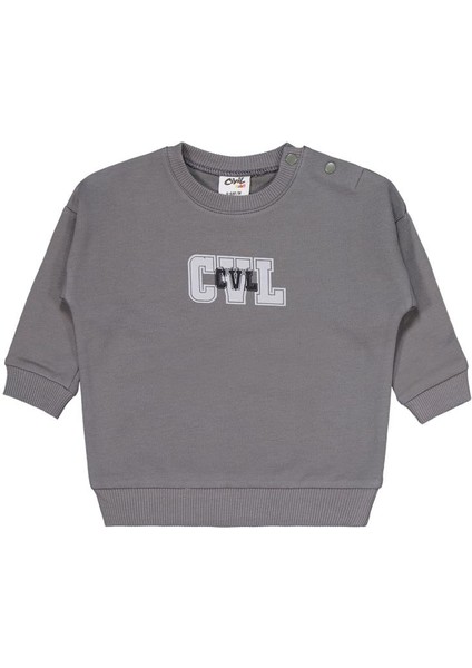Cvl Baskılı 6-18 Ay Takım - Gri 6-9 Ay