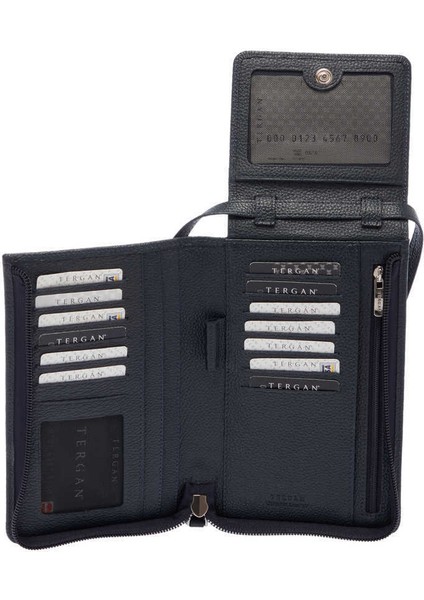 Lacivert Hakiki Deri Erkek El Çantası - S1PC00001656-X86