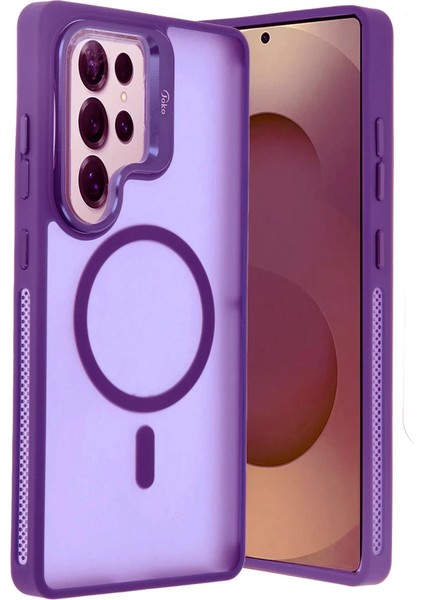 Joko Samsung Galaxy S25 Ultra Flet Lens Magsafe Kapak - Derin Mor