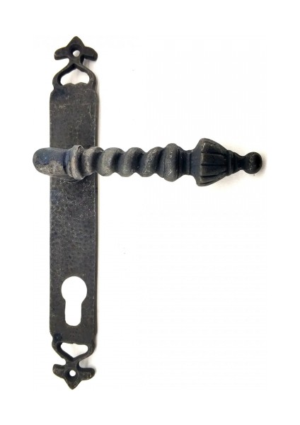 Eco Lounge Antika Tarz Dekoratif Pirinç Burma Oda Kapı Kolu - 247X35 Mm, Oksit