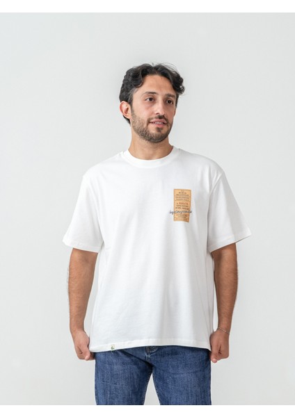 Unisex Erkek/kadın Oversize Bisiklet Yaka %100 Pamuk Baskılı Bilet T-Shirt modelleri