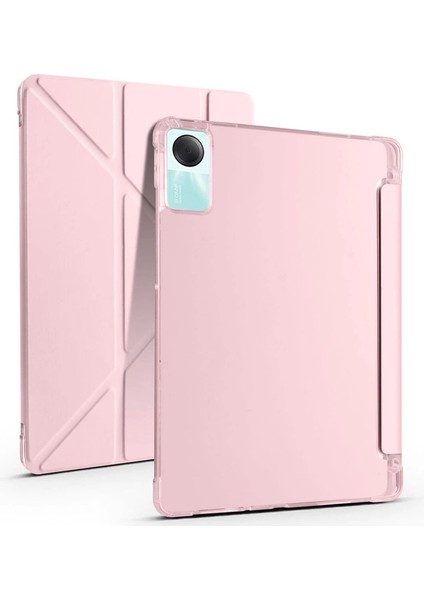 Xiaomi Redmi Pad Se 4g Kılıf Kalemlikli Mars Tablet Kılıfı - Rose Gold