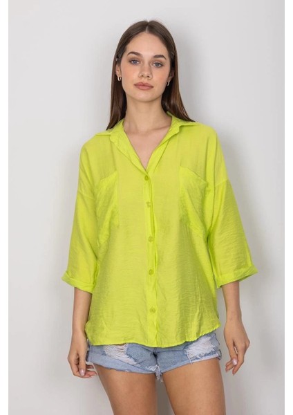 Sptrns Cepli Salaş Gömlek T1010 Yeşil (Beden: M)