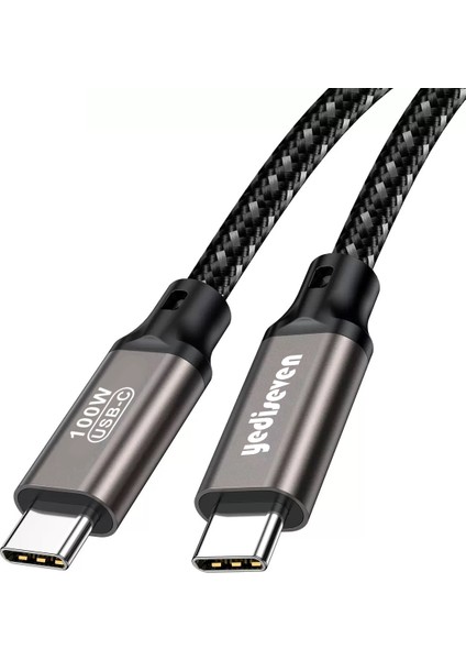 Type C To Type C 100 Watt Android Huawei Xiaomi Iphone Hızlı Şarj Data Kablosu Siyah 3 Metre modelleri