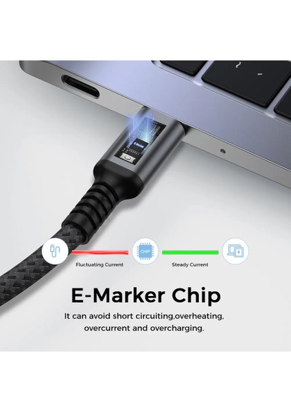 Type C To Type C 100 Watt Android Huawei Xiaomi Iphone Hızlı Şarj Data Kablosu Siyah 3 Metre fırsatları