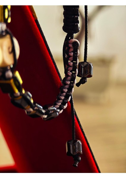 Makrome Örme Bileklik El Yapımı Kişiye Özel Harfli Bileklik Doğal Taş Hematit Bileklik indirimleri