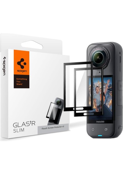 360 X4 ile Uyumlu Aksiyon Kameras Cam Ekran Koruyucu Glas.tr Full Cover (2 Adet) - AGL09309