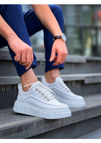 Yzlal KB-X10 Kuback Beyaz Cilt Beyaz Yüksek Taban Günlük Spor Ayakkabı (Numara: 41) fırsatları