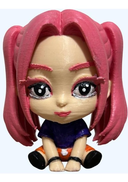 Işıltılı Baby Mira Figürü | El Yapımı Parlak K-Pop Demon Hunters Tarzı Dekor | Koleksiyon Serisi