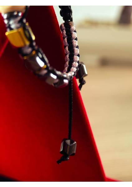 Makrome Örme Bileklik El Yapımı Kişiye Özel Harfli Bileklik Doğal Taş Hematit Bileklik fiyatları