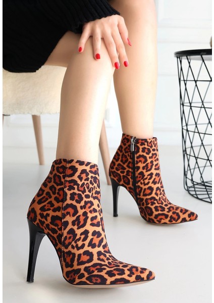 Yzlal Blan Zebra Saten Topuklu Bot (Numara: 40)