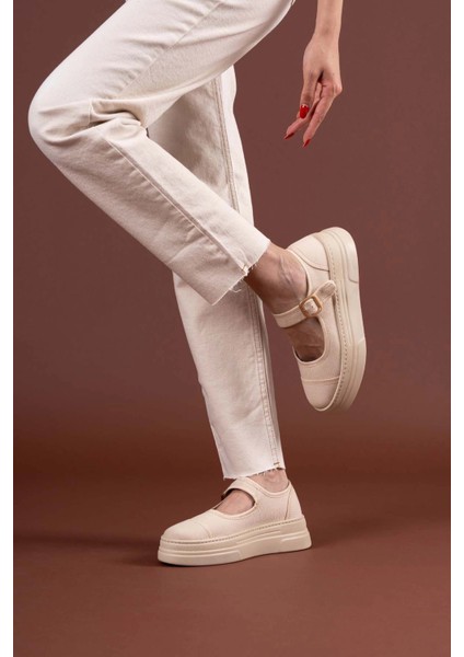 Yzlal Lunni Bej Keten Spor Ayakkabı (Numara: 38) fiyatları