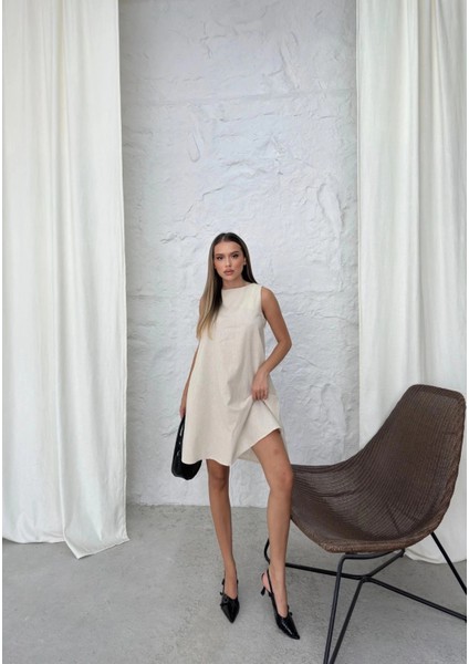 Sptrns Çan Kısa Elbise Bej (Beden: S)