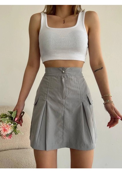 Sptrns Cepli Paraşüt Etek S241021 Gri (Beden: S)