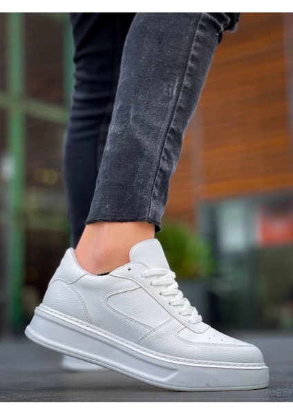 Yzlal Kb-X8 Kuback Beyaz Cilt Beyaz Yüksek Taban Günlük Spor Ayakkabı (Numara: 42) fiyatları