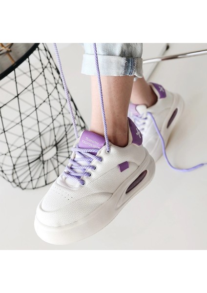Yzlal Chris Beyaz Cilt Lila Detaylı Bağcıklı Spor Ayakkabı (Numara: 39) fırsatları
