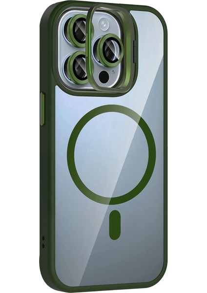 Joko Apple Iphone 14 Pro Max Remim Lensli Magsafe Standlı Kapak - Koyu Yeşil fiyatları