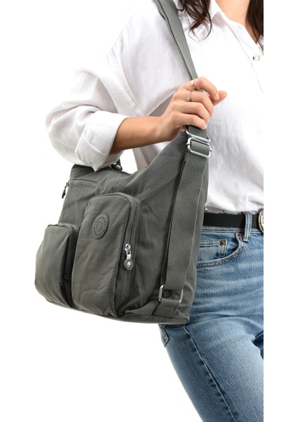 Sanmorris Glc Kadın 3021 Bölmeli Suya Dayanıklı Krinkıl Kumaş Çapraz Askılı Omuz ve Sırt Çantası fırsatları