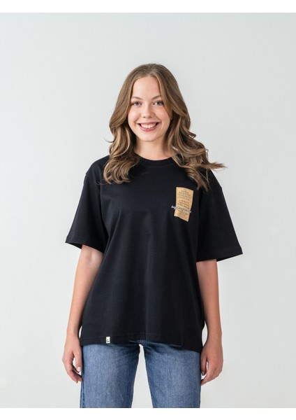 Unisex Erkek/kadın Oversize Bisiklet Yaka %100 Pamuk Baskılı Bilet T-Shirt fiyatları