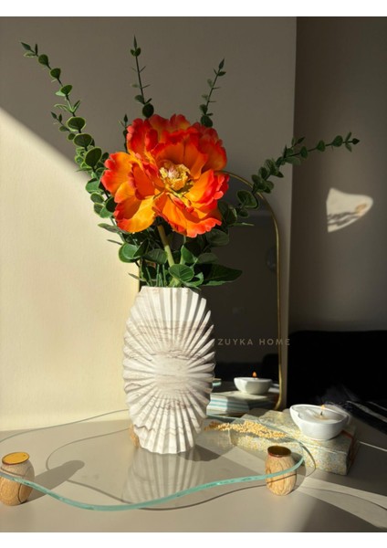 El Yapımı Iskandinav Tarzı Dekoratif Vazo 17 cm Şık Tasarım fırsatları